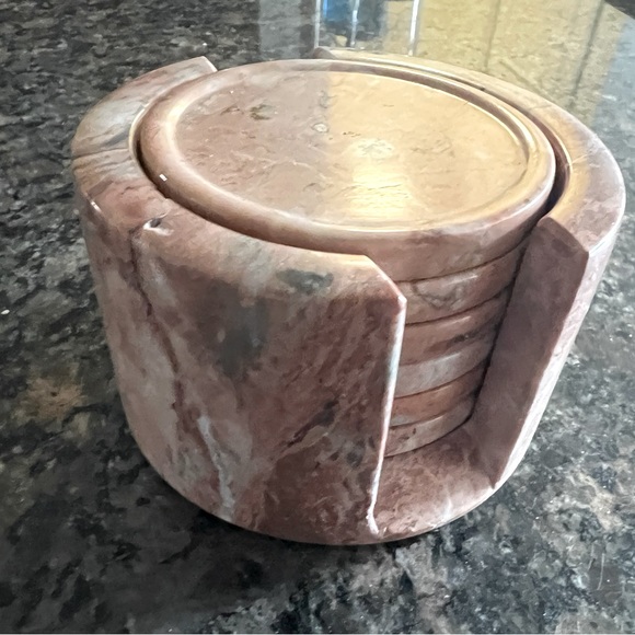 Vintage Pink Marble Coasters - Repaired (Great deal!) - Picture 5 of 6